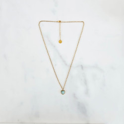 Stone Heart Necklace Amazonite