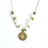 Collier Rose des vents Blanc