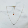 Collier cœur doré Noir