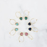 Boucles d'oreilles Stone Cœur rodocrosite