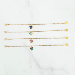 African Jade Heart Stone Bracelet