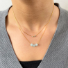 Collier double lune Bleu Mini moon