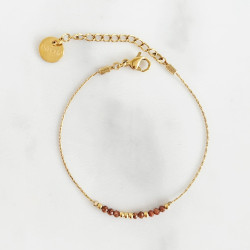 Bracelet perlé serpentine Maya