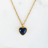 Collier Stone Cœur lapis