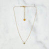 Maeva Green Cross Necklace