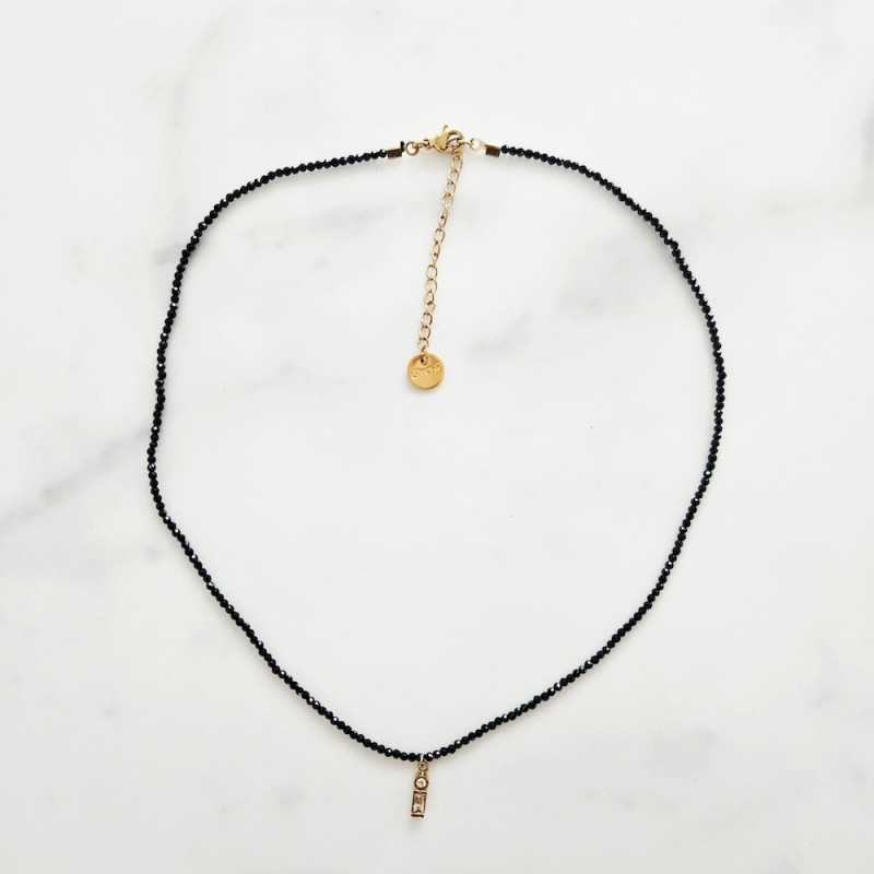 Shine Black Beaded Necklace