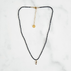 Shine Black Beaded Necklace