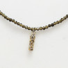 Collier perlé Shine Kaki