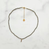 Collier perlé Shine Kaki