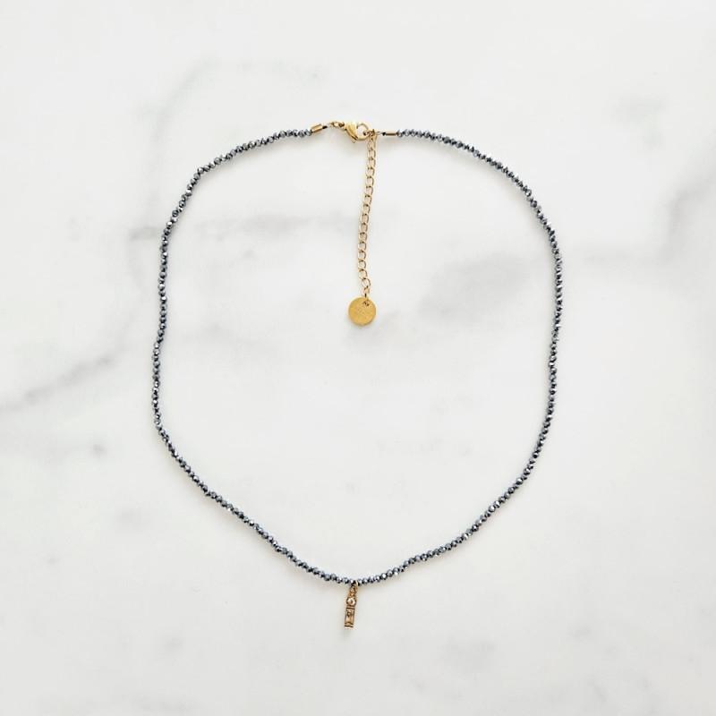 Silver Shine Beaded Necklace