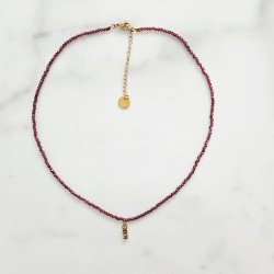 Shine Burgundy Beaded Necklace