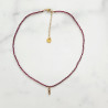 Shine Burgundy Beaded Necklace