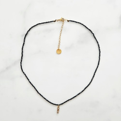 Collier perlé Shine Noir