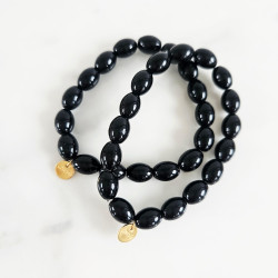 Elastic bracelet mother of pearl