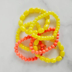 Bracelet élastiqué Jellybeans orange