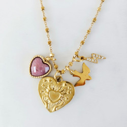 Maeva Rose Charm Long Necklace