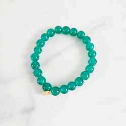 Bracelet Jeallybeans élastiqué vert