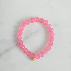 Bracelet Jellybeans élastiqué rose pour adultes