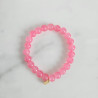 Bracelet Jellybeans élastiqué rose pour adultes