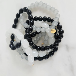 Elastic bracelet mother of pearl