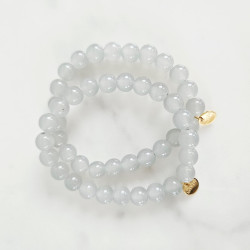 Elastic bracelet mother of pearl