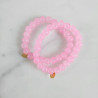 Bracelet Jellybeans élastiqué rose pour adultes