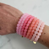 Bracelet Jellybeans élastiqué rose pour adultes