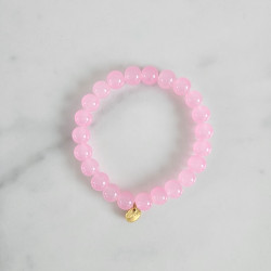 Bracelet Jellybeans élastiqué rose pour adultes