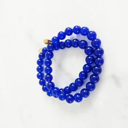 Bracelet élastiqué Jellybeans bleu