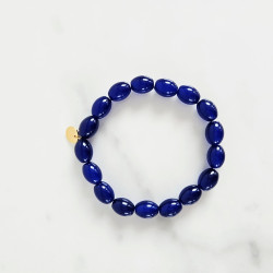 Bracelet élastiqué Jellybeans bleu pour adulte