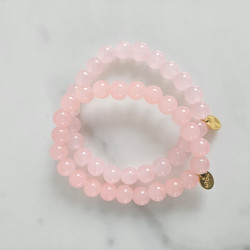 Bracelet Jellybeans élastiqué rose pour adultes