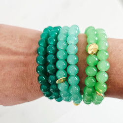 Bracelet Jeallybeans élastiqué vert