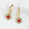 Amour Toujour red heart earrings
