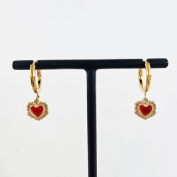 Amour Toujour red heart earrings