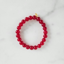 Bracelet Jellybeans élastiqué rouge
