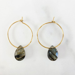 Boucles d'oreilles Stone Labradorite