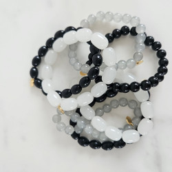 Bracelet élastiqué Jellybeans noir