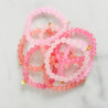Bracelet Jellybeans élastiqué rose pour adultes