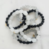 Bracelet élastiqué Jellybeans blanc pour adulte