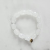 Bracelet élastiqué Jellybeans blanc pour adulte
