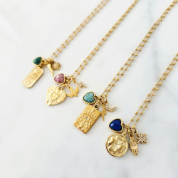 Maeva Lapis Charm Long Necklace