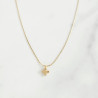 Collier croix champagne Maeva
