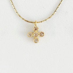 Collier croix champagne Maeva