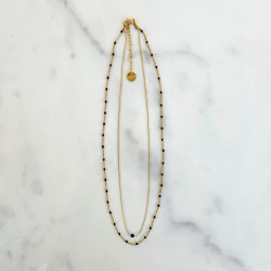 Collier double Black Night