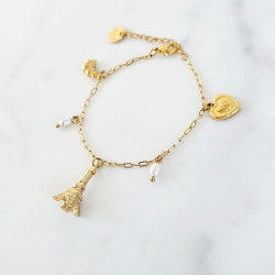 Bracelet multi charms Paris Tour Eiffel
