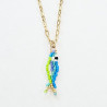 Sea Party Blue Fish Long Necklace