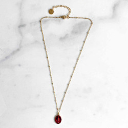 Collier Satellites Mary Rouge