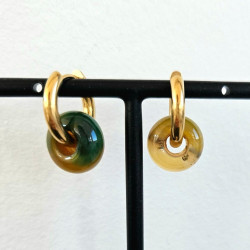 Boucles d'oreilles Froot Loops vert