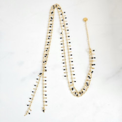 Long necklace Pure Black 