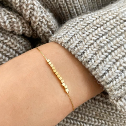 Bracelet Gold Cube